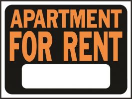 SIGN ( APARTMENT FOR RENT)