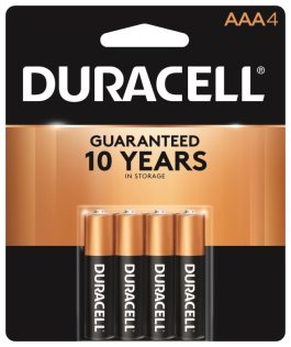 BATTERY DURACELL AAA 4/PK