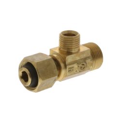 COMP TEE 1/4"F X 3/8C BRASS
