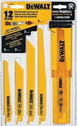 DEWALT SAWZALL BLADE KIT 12PC