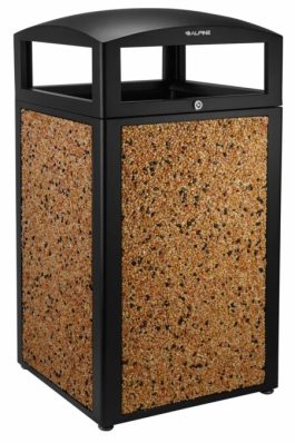 TRASH CAN 40GALLON STONE SIDES