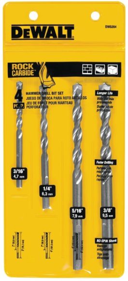 DRILL BIT SET PERCUSSION 4PC