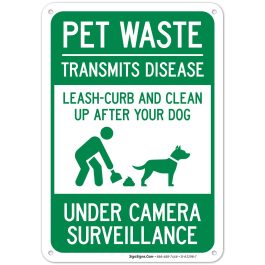SIGN 10X7 PLASTIC PET WASTE