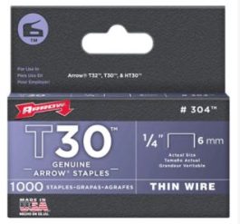 STAPLE ARROW T30 1/4" 1000PK