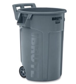 TRASH CAN 44GAL RUBB VENTED
