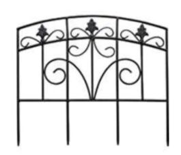 GARDEN FENCE METAL 17-1/2"