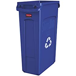 RUBB SLIM JIM PAIL BLUE W/SIDE