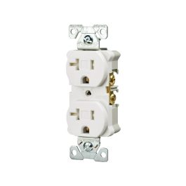 DUPLEX OUTLET WHITE 20AMP.125V
